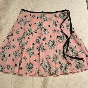 floral pink skirt